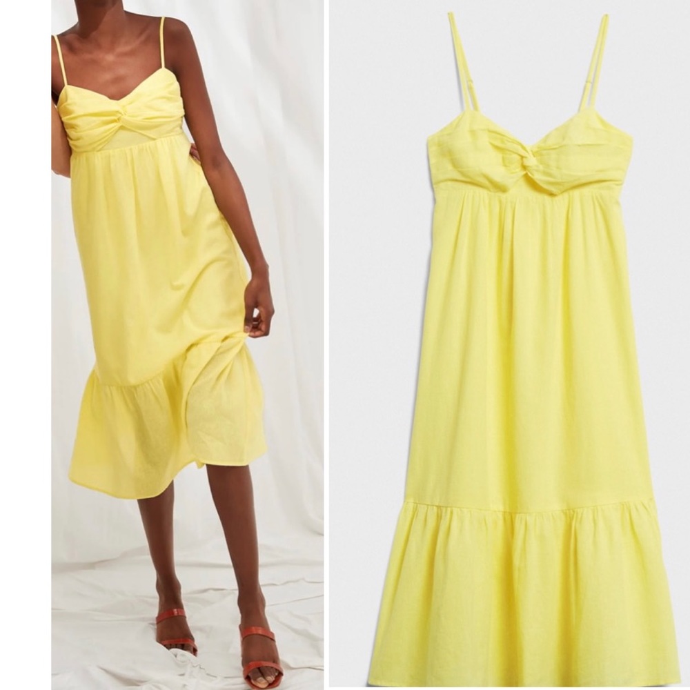 Banana Republic Yellow Midi Sundress